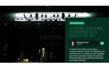 RECONFINEMENT/LE MILIEU CULTUREL CONSERVE SON ESPACE DE JEU